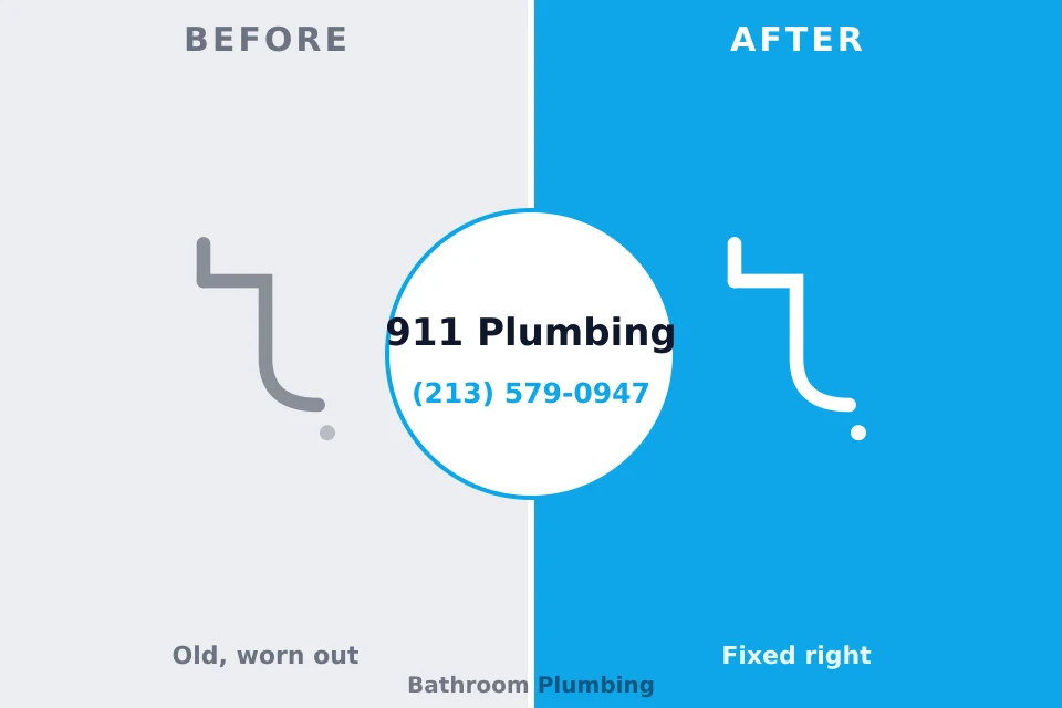 Before and after: plumbing company Great Neck Estates, NY